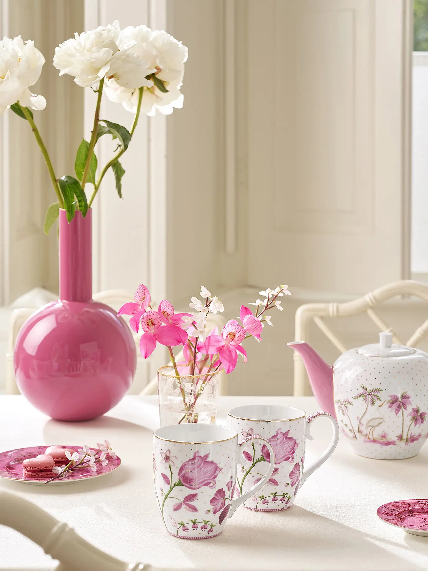 PIP STUDIO | Henkelbecher XLarge 2er Set 450ml JOLIE Tulip Pink | 